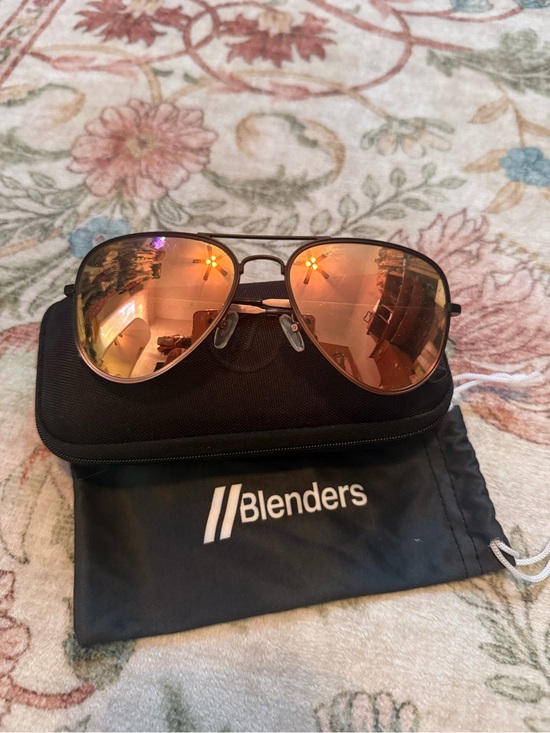 Blenders Accessories - Womens Aviator Sunglasses - Orange Lenses